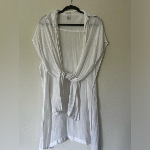 L*Space White Gauzy Anita Cover Up size XS/S - Picture 4 of 6